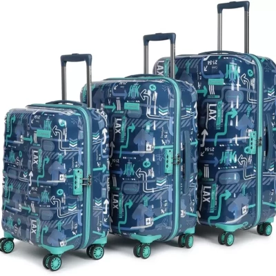 Uppercase  Hard Body Set of 3 Luggage - JFK Plus Hard Luggage Trolley Bag Set of 3 (S+M+L) Denim Blue - Blue