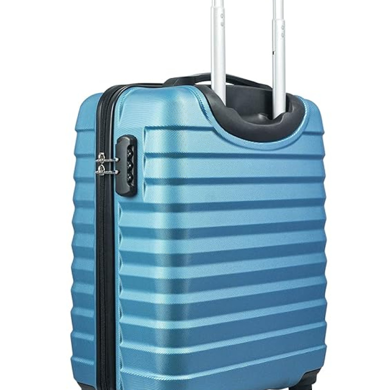Safari Sonic Hard-Sided  Luggage Set of 3 Trolley Bags (55 & 65 & 77 cm)  (Teal Blue)