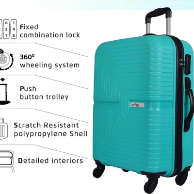 Safari Hard Trolley Luggage Bags Set of 3 ECLIPS