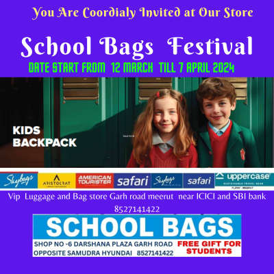 Vip Luggage & Bags Meerut	School Backpack	Backpacks	Luggage	"Hard Luggage