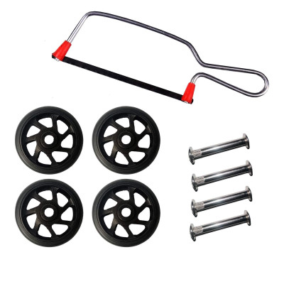 Luggage Wheels Repair Travel Trolley Bag Suitcases Rubber Wheels for Luggage Parts, 4 Pieces (Black)